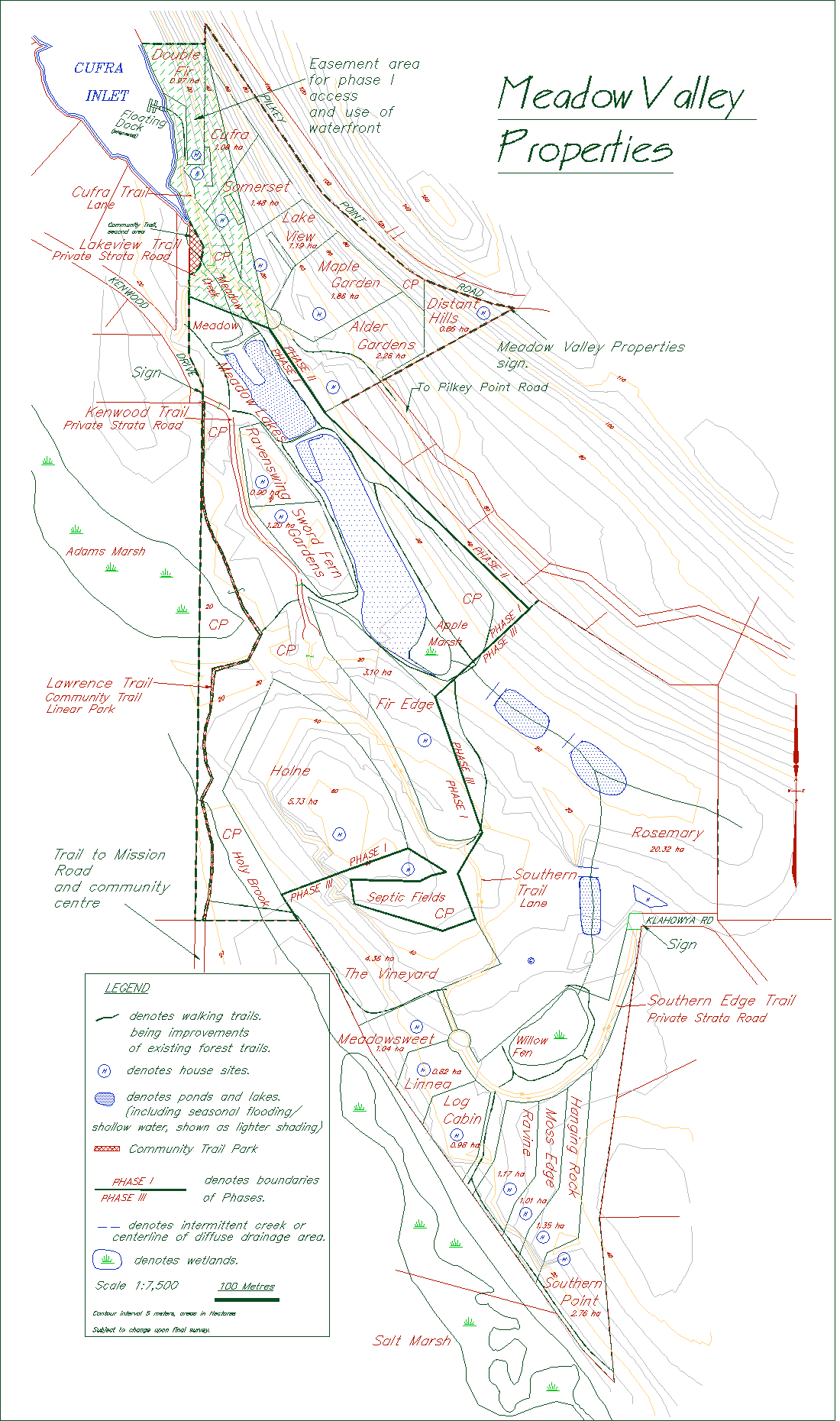 .gif image showing all lots, contours and common property not shaded.
