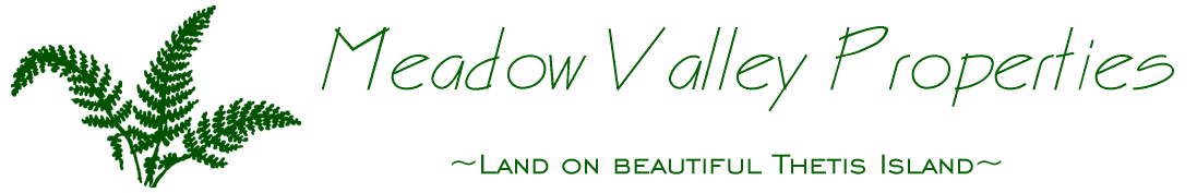 Meadow Valley Properties,  land on beautiful Thetis Island. Header gif